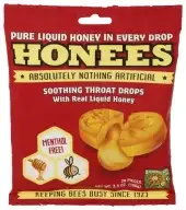 Honees Lozenge Menthol Free 20Pc
