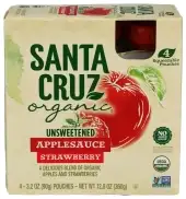 Santa Cruz Applesauce Pouch Strwbry 4Pk O