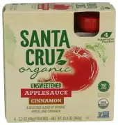 Santa Cruz Applesauce Pouch Cinn 4Pk Org