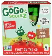 Gogo Squeez Applsc Apl Strw Ntrl 4Pk