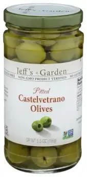 Jeffs Garden Olives Pitted Castevetrno