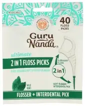 Gurunanda Floss Picks Dental 40Pc
