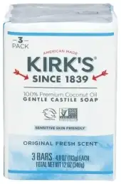 Kirks Soap Bar 3Pk Castile Ccnut