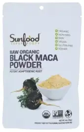 Sunfood Superfoods Maca Black Pwdr Org