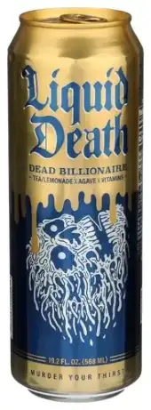 Liquid Death Tea Iced Dead Bilionaire