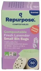 Repurpose Bag Trash 3Gal Cmpst Lav