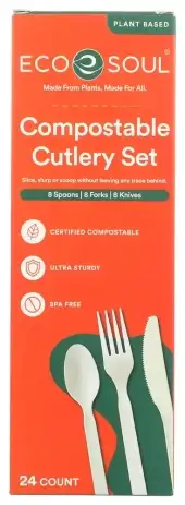 Eco Soul Cutlery Plnt Based Set