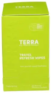 Terra Organics Wipes Travel Refresh