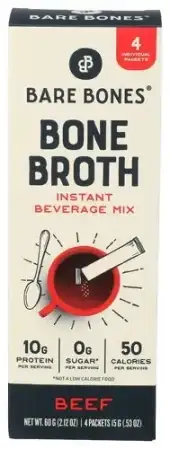 Bare Bones Bone Broth Beef Inst 4Ct