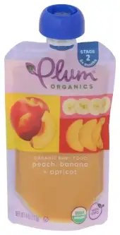 Plum Organics Baby Puree Pch Aprct Ban Org