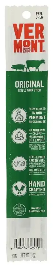 Vermont Smoke Beef & Pork Stick Orig