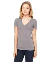 Bella + Canvas 8435 Ladies' Triblend Short-Sleeve Deep V-Neck T-Shirt