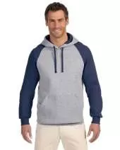 Jerzees 96CR Adult 8 oz. NuBlend® Colorblock Raglan Pullover Hood
