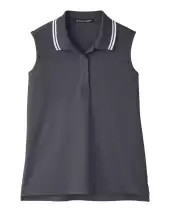 Devon & Jones DG20SW Women's CrownLux Performance??Plaited Tipped Sleeveless Polo 2 Pack