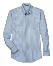 Devon & Jones D645 Men's Crown Collection? Banker Stripe Woven Dress Shirt 2 Pack
