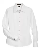Harriton M500W Women's Easy Blend? Long Sleeve Twill?Dress Shirt with Stain-Release 2 Pack