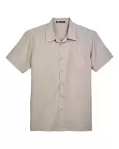 Harriton M560 Men's Barbados Textured Camp?Shirt 2 Pack