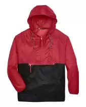 Harriton M750 Unisex Packable Hooded Nylon Jacket 2 Pack