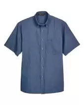 Harriton M550S Men's Denim Shirt 2 Pack
