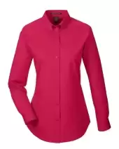 Harriton M581W Women's Foundation Cotton Twill Shirt with Teflon 2 Pack