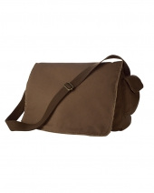 Authentic Pigment 1908 14 oz. Pigment-Dyed Raw-Edge Messenger Bag