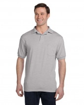 Hanes 054P Men's 5.2 oz. 50/50 EcoSmart® Jersey Pocket Polo