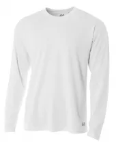 A4 N3253 Men's Birds-Eye Mesh Long Sleeve T-Shirt