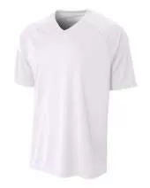 A4 NB3373 Youth Polyester V-Neck Strike Jersey with Contrast Sleeves