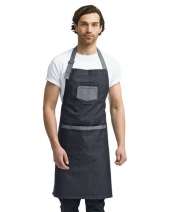 Artisan Collection by Reprime RP127 Unisex Domain Contrast Denim Bib Apron