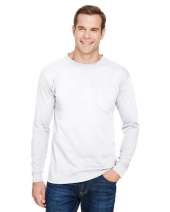 Bayside BA3055 Unisex Union-Made Long-Sleeve Pocket Crew T-Shirt