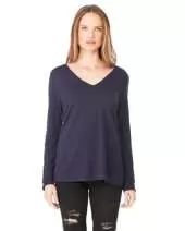 Bella + Canvas 8855 Ladies' Flowy Long-Sleeve V-Neck