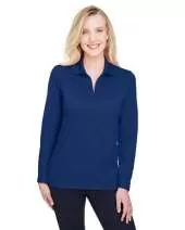 Devon & Jones DG20LW CrownLux Performance™ Ladies' Plaited Long Sleeve Polo