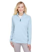 Devon & Jones DG480W CrownLux Performance™ Ladies' Clubhouse Micro-Stripe Quarter-Zip