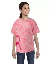 Tie-Dye CD1150Y Youth Pink Ribbon T-Shirt
