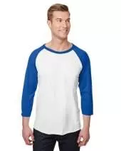 Jerzees 560RR Adult  5.2 oz., Premium Blend Ring-Spun Raglan Baseball T-Shirt