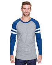 LAT 6934 Men's Gameday Mash-Up Long-Sleeve Fine Jersey T-Shirt
