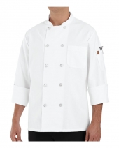 Chef Designs 0423 100% Polyester Ten Pearl Button Chef Coat