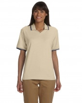 Devon & Jones D140W Ladies' Tipped Perfect Pima Interlock Polo