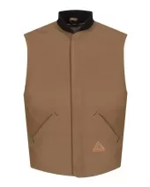 Bulwark LLS2L Brown Duck Vest Jacket Liner - EXCEL FR® ComforTouch® - Long Sizes