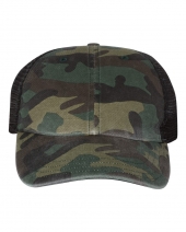 Richardson 111P Camo Washed Trucker Cap