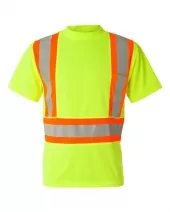 ML Kishigo 9120-9121 Class 2 T-Shirt with Flat Stitch Self-Fabric Panels