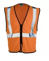 ML Kishigo 1547-1548 Class 2 Zipper Mesh Economy Vest