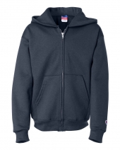Champion S890 Double Dry Eco Youth Full-Zip Hooded Sweatshirt