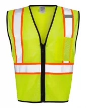 ML Kishigo 1527-1528 Economy Vest with Contrast Zipper Front