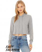 Bella + Canvas 8512 Women’s Triblend Crop LONG Sleeve Hoodie