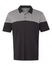 Adidas A213 Heathered 3-Stripes Colorblocked Polo