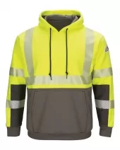 Bulwark SMB4 Hi-Visibility Color-Blocked Pullover Hooded Fleece Sweatshirt