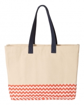 Brookson Bay BB100 Patterned Bottom Beach Tote