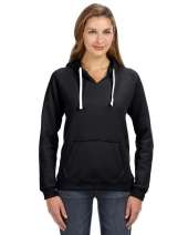 J America JA8836 Ladies' Sydney Brushed V-Neck Hood