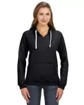 J America JA8836 Ladies' Sydney Brushed V-Neck Hood